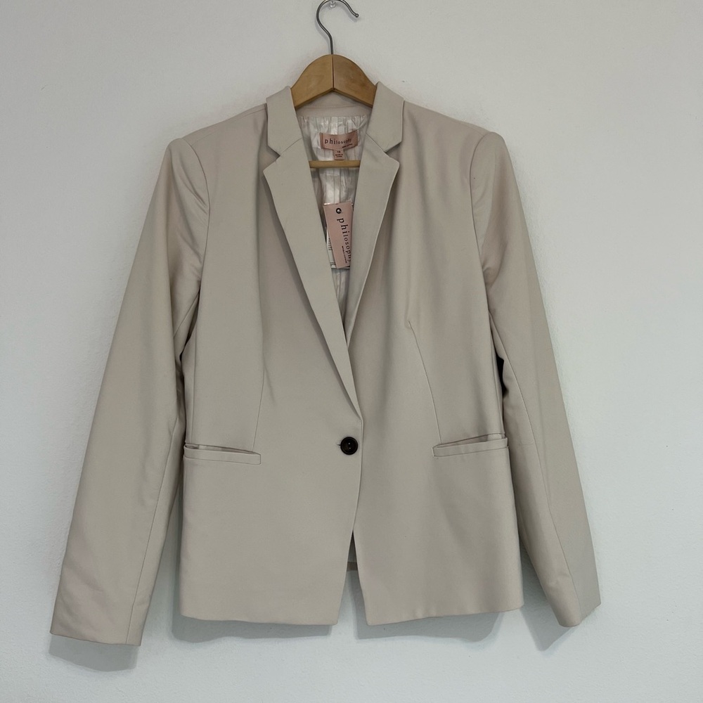 Philosophy Women’s Beige Suit Jacket/Blazer